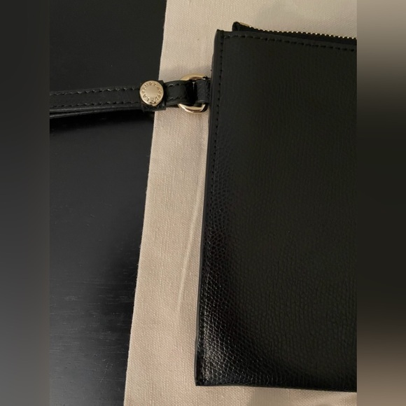 Furla black wristlet/envelope clutch with silver and gold hardware/zipper - Picture 6 of 10